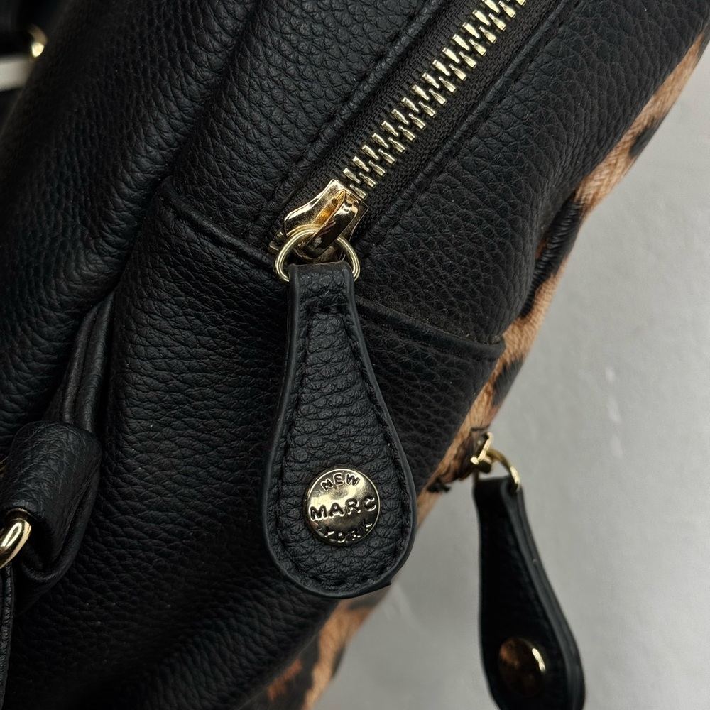 Marc New York Black and Brown Leopard Backpack - Picture 6 of 10